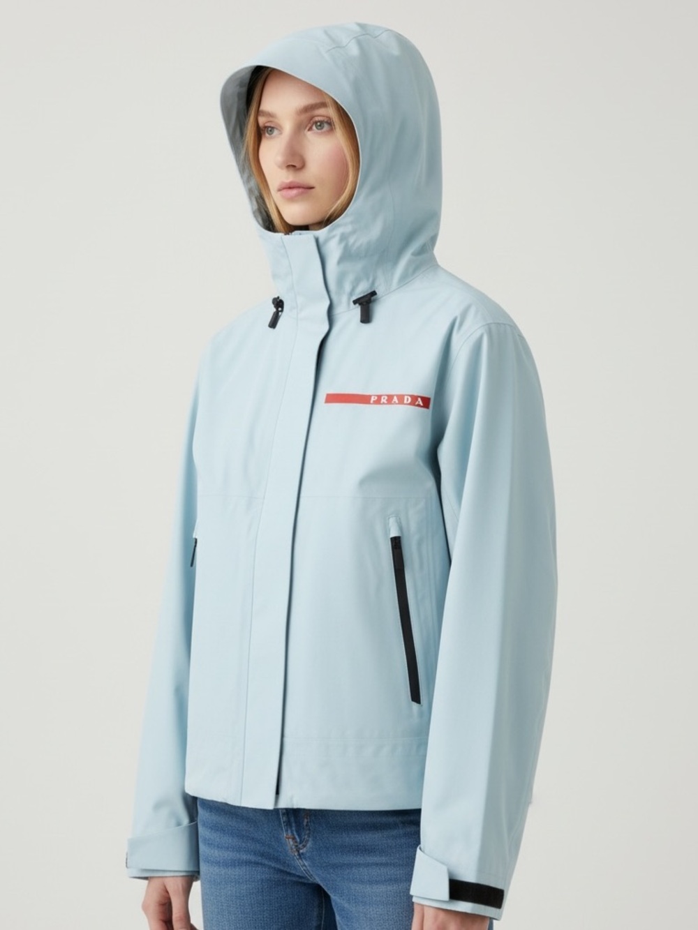 Prada VIP Exclusive Ice Blue Extreme-Tex Waterproof Technical Jacket
